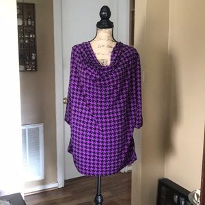 Purple and black blouse